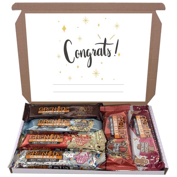 Grenade Carb Killa 6x60g High Protein Bars Bar Gift Hamper Box Mixed 6 Flavours (Congrats)