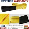 6' x 2" Nylon Flat Eye Web Lifting Sling Flat Loops Rigging Towing Hoist Straps