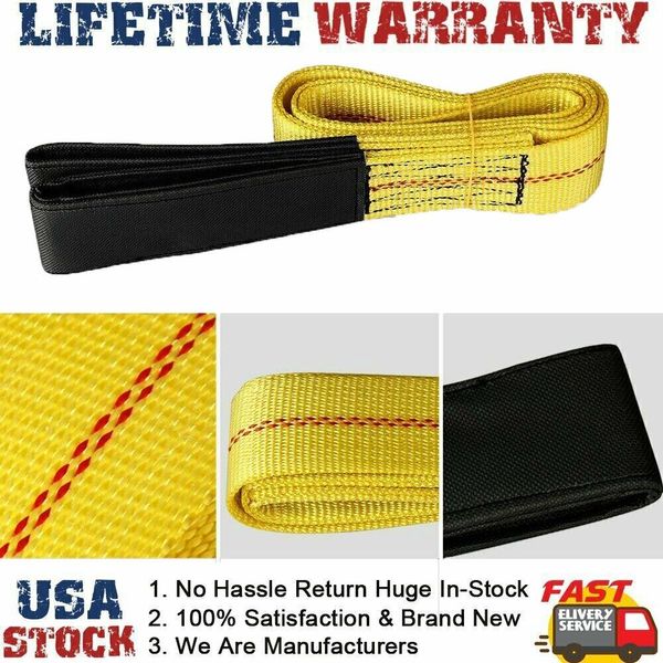 6' x 2" Nylon Flat Eye Web Lifting Sling Flat Loops Rigging Towing Hoist Straps