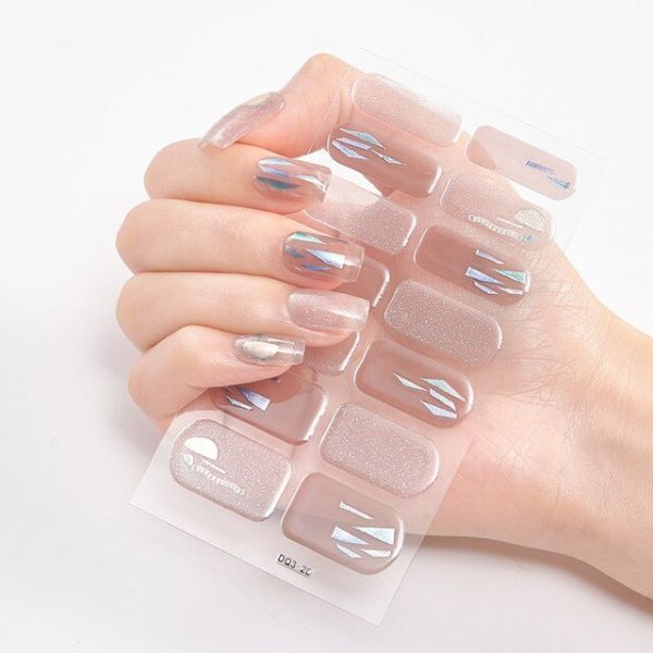 Gel Adhesive Self Nail Sticker Material DIY Manicure Adhesive Decoration Products Strip Set Art Decals Supplies