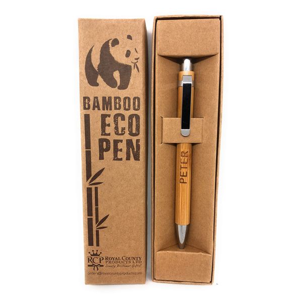 Personalised Bamboo Pens - Eco Friendly - Peter
