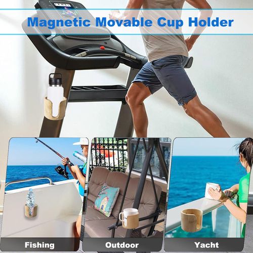 Magnetic Cup Holder, Magnetic Drink Holder, Side Mounted Cup Organizer Can Holder for Tractor Mower Truck Car Treadmill Toolbox Refrigerator Grill, Attached to Any Magnetic Surface(2 Magnets)