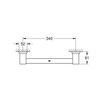 Grohe 40514001 Essentials Cube 12 In. Grab Bar, Starlight Chrome
