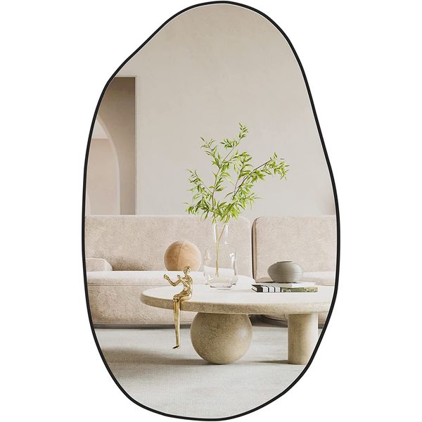 Irregular Asymmetrical Mirror Wall Mounted, Unique Vanity Mirror,Shaped Dressing