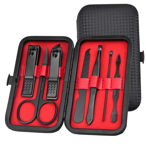 Dokpav 7 Pezzi Pedicure Manicure Set Tagliaunghie Set，Professionale Manicure & Pedicure Set in Acciaio Inox Forbici per Unghie di Viaggio e Toelettatura Kit Manicure Set