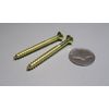 Brass #10  Phillips Flat Head Wood Screw x 2.00" Length, 25 Pcs