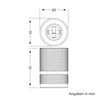 ledscom.de 2 Stück Tischlampe LITO, Schalter, schwarz, 1x E27 max. 60W
