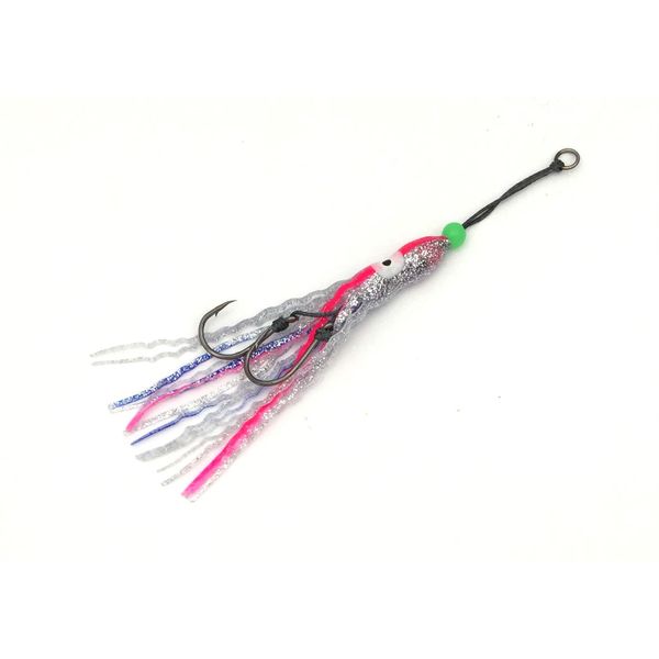 4-3/4" Hoochie Stinger Rig Silver Blue Pink 6 Packs 3 Pieces/Pack