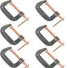 6pc 3" C-Clamps Heavy Duty Steel