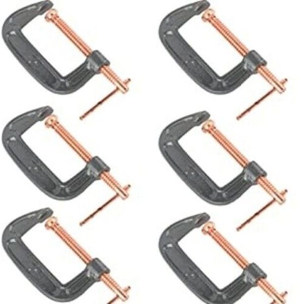 6pc 3" C-Clamps Heavy Duty Steel