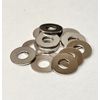 (100) #16S 1/4" & 6mm Flat Washers Solid Brass Nickel Chrome Plated 5/8"OD