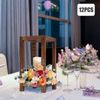 12 Pcs Wooden Wedding Lantern Centerpiece Rustic Wedding Table Decoration