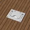 Bitray 2Pcs Marine Hatch Pull Handle Flush Ring Pull Handle 316 Stainless Steel Flush Lifting Handle for Boat Deck Hatch