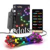 Twinkly Dots Black Wire Lights String, Multicolor, 60 RGB LED, 10ft