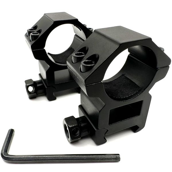 KKIKK 1 inch Scope Rings for Picatinny Rail, 2-PCS High Scope Mount Rings