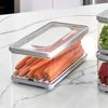 iDesign Large Fridge Produce Bin with Removable Drainage Tray and Lid - Gray