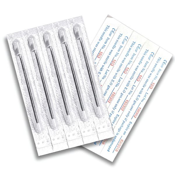 BodyJ4You 10PC Piercing Needles Surgical Steel 16G Ear Nose Belly Tongue Nipple Eyebrow Labret