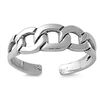 .925 Sterling Silver Toe Ring - Chain Link
