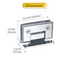 Brixwell 22-271bch Solid Shower Hinge Hd Bevel Edge Bright Chrome Finish