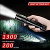 1x Axefury Rechargeable Magnetic Flashlight 1300 Lumens Tactical LED Flashlight