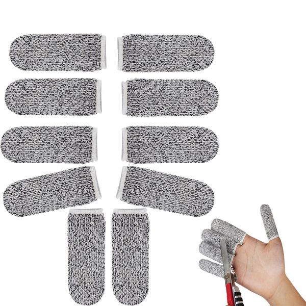 ieorn 20 Pieces Finger Cots, Reusable Cut Resistant Protection Non-Slip Thumb Protectors for Work, Kitchen, Garden, Sculpture