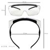Face Trick Glasses OSG650 Pollen Disease Prevention / Splash Protection Glasses Overglass Mask with UV Protection and Anti-Fog Treatment, High Performance Sabae Manufacturer Lens, Black Matte/Clear UV Anti-Fog Lens -