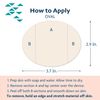 ExpressionMed - Adhesive Patch for Oval (10-Pack) - Pre-Cut, Waterproof, Non-Fraying CGM Tape (Dragon)