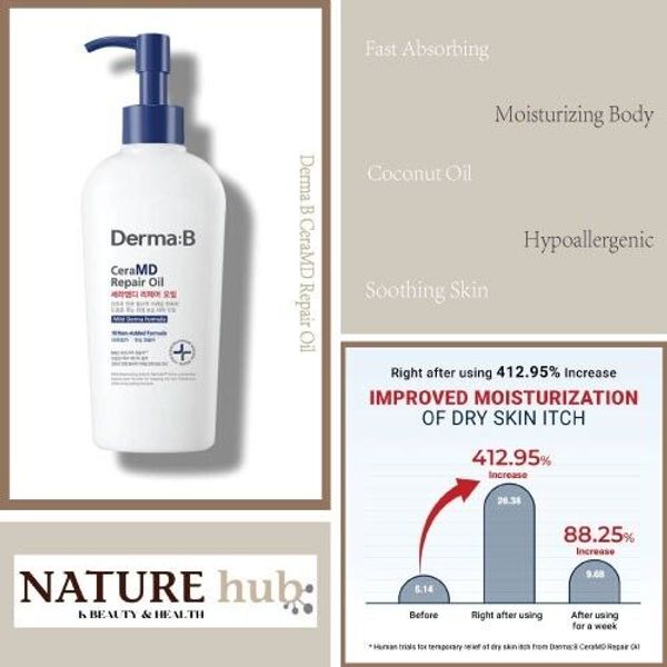 Derma:B CeraMD Repair Oil 200ml / 6.7 fl. oz.