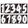 Motorcycle Racing New Bib Number Sticker Medium White 4