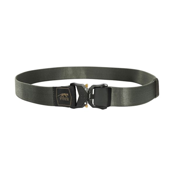Tasmanian Tiger TT QR Stretch Belt 38 mm Length Adjustable Leisure Outdoor Stretch Belt with Metal Clasp, stone grey olive