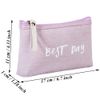 2 Pieces Travel Cosmetic Bag, Small Makeup Bag, Mini Cosmetic Bag, Coin Bag, Cotton Linen Portable Toiletry Bag with Zipper for Travel, Holiday, Daily Life (Blue, Purple)