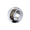 KnBoB Men Ring Retro Pattern Gold Ring Stainless Steel Size T 1/2