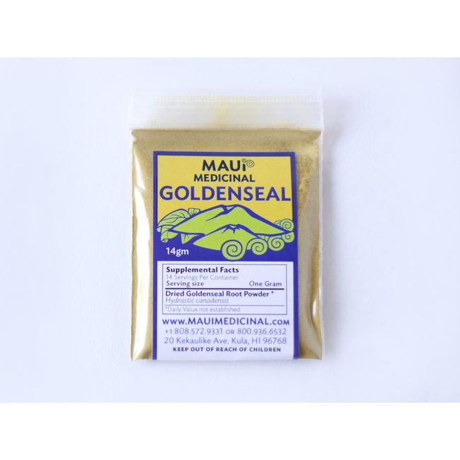 Maui Medicinal Herbs Goldenseal Root Powder **USA Grown & Packaged** 14 gm = 1/2 Ounce