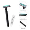 Disposable Razors in Bulk, Bulk Razors with Knife Cap, Black, Individually Packaged Disposable Razors Bulk with Shaving Cream for Hotels, Nursing Homes, Shelters, Homeless, Charities ( pack-30)