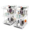 3-Tier Clear Pull Out Organizer Stackable Kitchen Bathroom Organizer w/ Dividers
