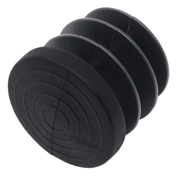 Adsamm® / 32 x Furniture glides for tubes | ø 0.98 '' (25 mm) | black | round | quality ripped inserts for tubular steel chairs