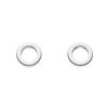 DEW Small Open Circle Stud Earrings – Sterling Silver, Hypoallergenic, Geometric Style, Classic Design