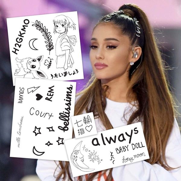 Ariana Grande Temporary Tattoos | Realist | Life-Sized | Skin Safe