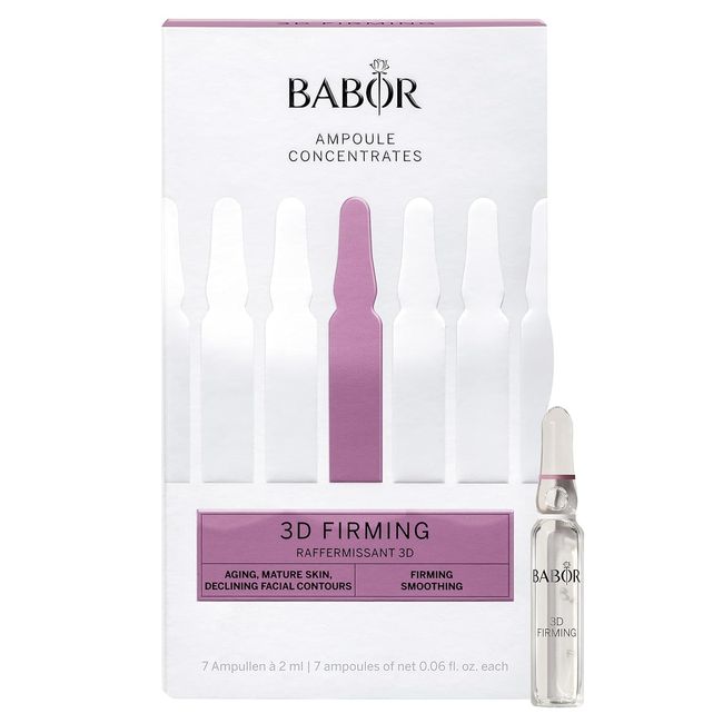 BABOR Ampoule, 3D Firming, Hyaluronic Acid Serum, Anti Aging, Reduce Wrinkles, Face Moisturizer for Women, Skin Firming, Vegan, Results in 7 Days