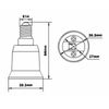 TWDRTDD E14 to E27 Light Adapter Socket Base Converter for Light Lamp Bulb Holder Fitting (Pack of 3)