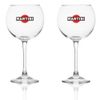 Martini Gin Glasses Balloon Glass with Logo Transparent Pack of 2