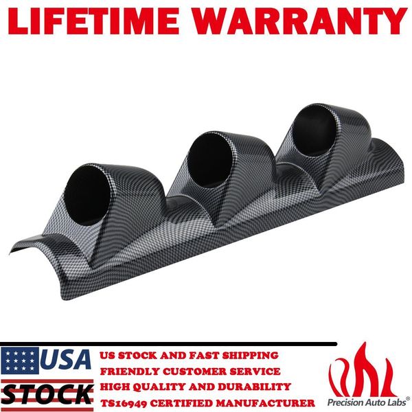 Universal Triple 3 Hole A-Pillar Gauge Meter Pod Drift Race Boost Display Holder