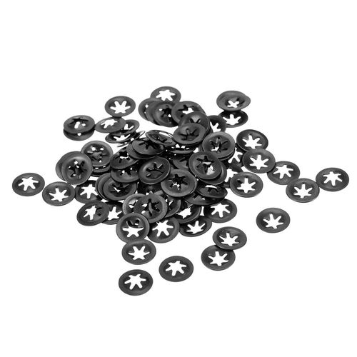 uxcell M3 ing Washer 2.5mm I.D. 9mm O.D. Internal Tooth Washers Push-On Locking Speed Clip 65Mn Black Oxide Finish 100pcs