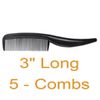 Scalpmaster #SC-9023 Mustache Eyebrow tiny Comb 3" Long 4/8" & Scissors Shears