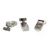 IDEAL Electrical 85-363 Shielded Feed-Thru Modular Plug Connector, Cable Connector for CAT6A/6/5e Shielded Cables, (10 Connectors)