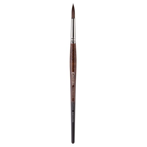 Escoda Versatil 1540 Series Artist Watercolor and Acrylic Paint Brush, Short Handle, Pointed Round, Size 14
