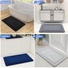 Smiry Extra Soft Non-Slip, Quick-Dry Memory Foam Bath Mat - 60 x 90 cm, Thick, Comfortable & Machine Washable - Navy Blue