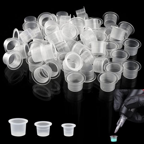 Tattoo Ink Cups, Tattoo Tintenkappen, Tattoo Tintenbecher, Tattoo Ink Caps Cups, Tattoo Farbkappen Cups, Tattoo Kappe, Tattoo Pigment Cups, 3 Größen 300 Stück Einweg Tattoo Ink Cup,Für Tintenpigmente