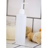 Clear Natural Large Refillable Plastic Squeeze Bottle with White Lotion Pump Dispenser 8 oz - (12 Pack)