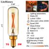 LiteHistory Dimmable T6 led Bulb 25W Candelabra led 2200K Amber 120lm 2W e12 T25 led Bulb 6Pack